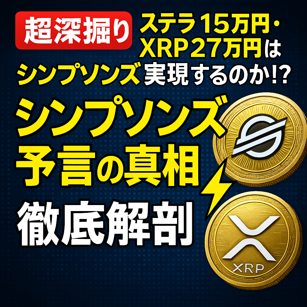 ✓ 【超深掘り】ステラ15万円・XRP27万円は実現するのか！？シンプソンズ予言の真相と今できる行動｜ヒロム現役自転車整備士