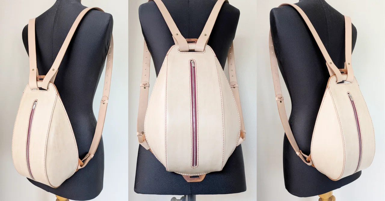 商用OK型紙】カブトガニみたいな防御力の高いレザーバッグを作ってみた