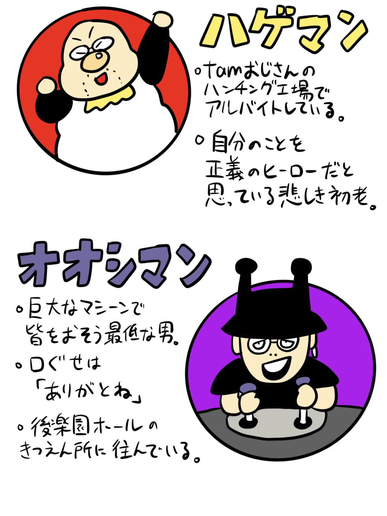 絵note】やなせフレし作『ハゲマン』｜フレアー兄さんの『その手は京都