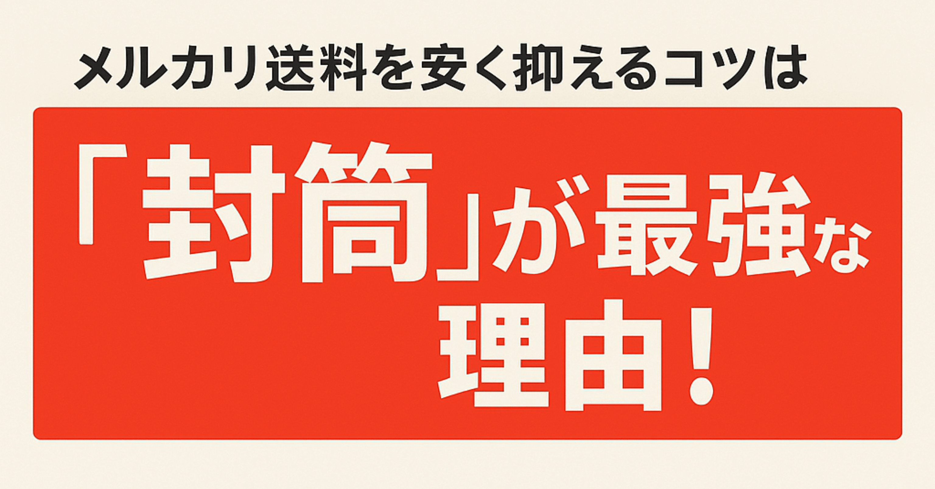 知らなきゃ損】メルカリ送料を安く抑えるコツは「封筒」が最強な理由