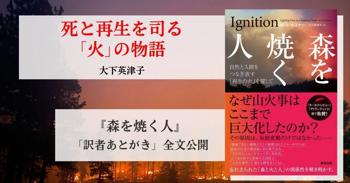 死と再生を司る「火」の物語──『森を焼く人』「訳者あとがき」全文