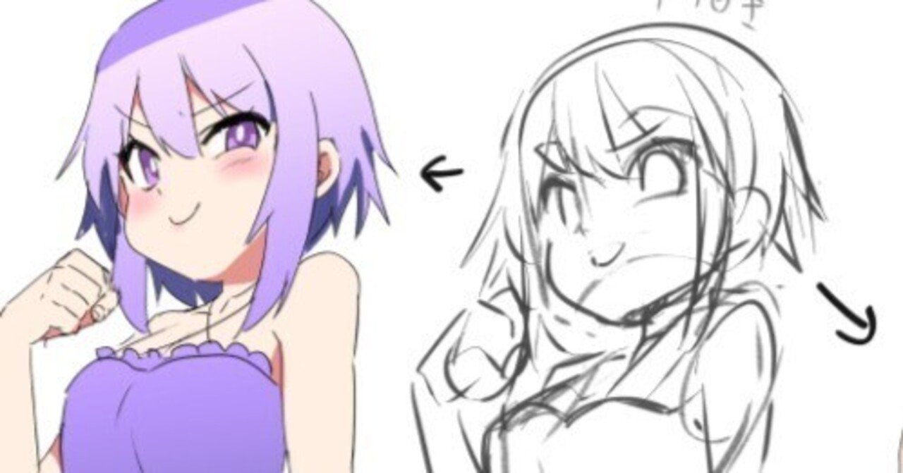 落書きと本番絵-短時間で描く絵-【Skebアドバイス】｜イズノヤト