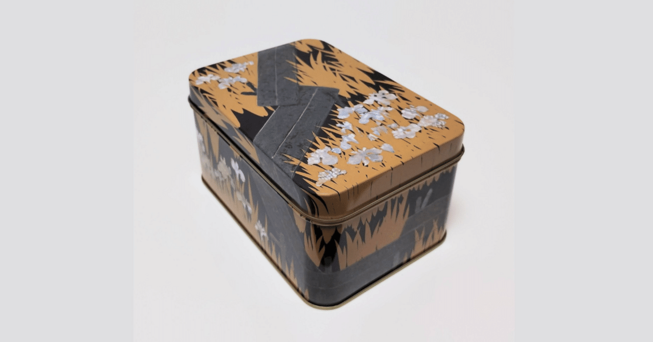 尾形光琳螺鈿硯箱のお菓子缶【東京国立博物館】｜あん