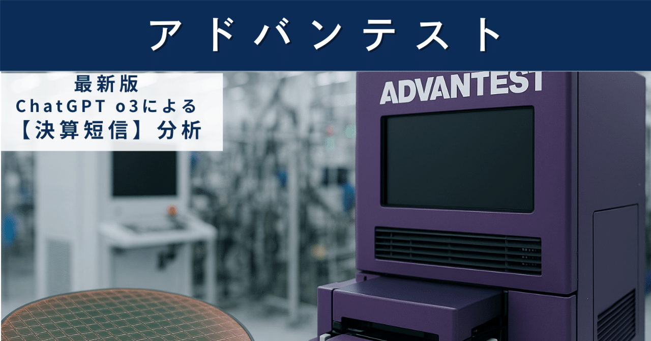 【決算短信】アドバンテスト（6857）　“AI特需”で最高益更新でも配当利回りは0.5％台　長期ホルダー向けの出口戦略を探るAIによる個別株情報分析室