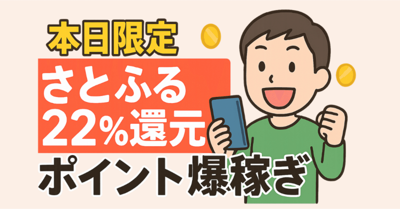 本日限定/ポイ活民必見】さとふる22％還元を5分で総取り！“あとから選べる”でポイント爆稼ぎする方法｜オロカピ@目指せ10年後FIRE