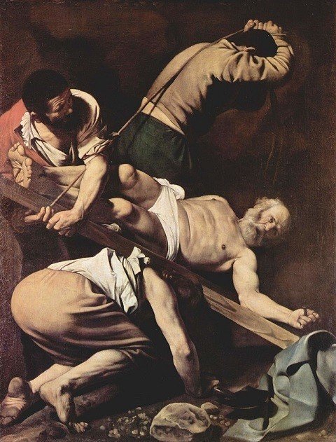 Michelangelo_Caravaggio_ PETER ペトロ　逆さ十字