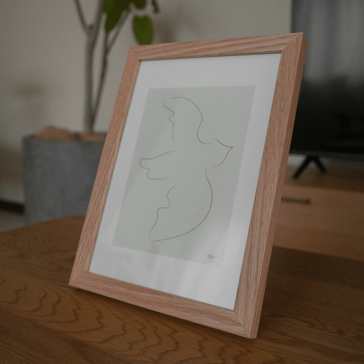 玄関に絵を飾った。心がちょっと上を向いた。｜むささび｜musasabi