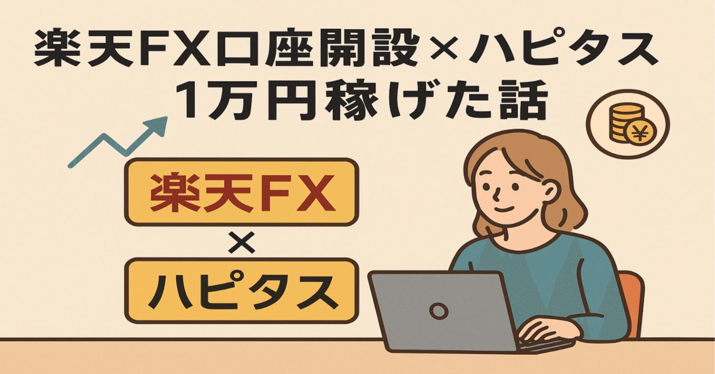 初心者OK】ハピタス経由で楽天FX口座を開設→高額ポイントGETまでの手順｜サキ