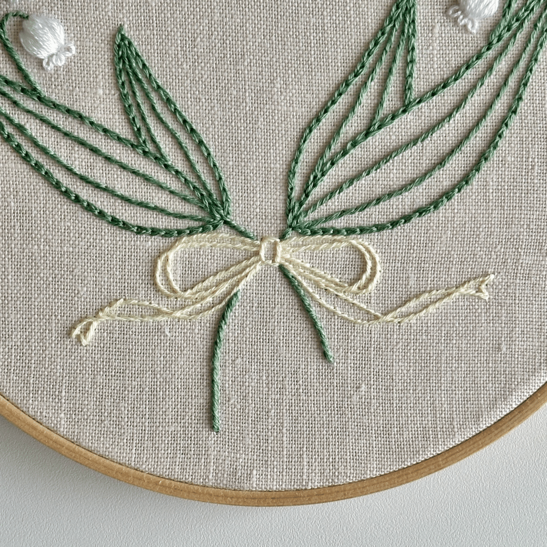 PDF図案【幸せを想う花-すずらん-】｜はなこまち/刺繍作家