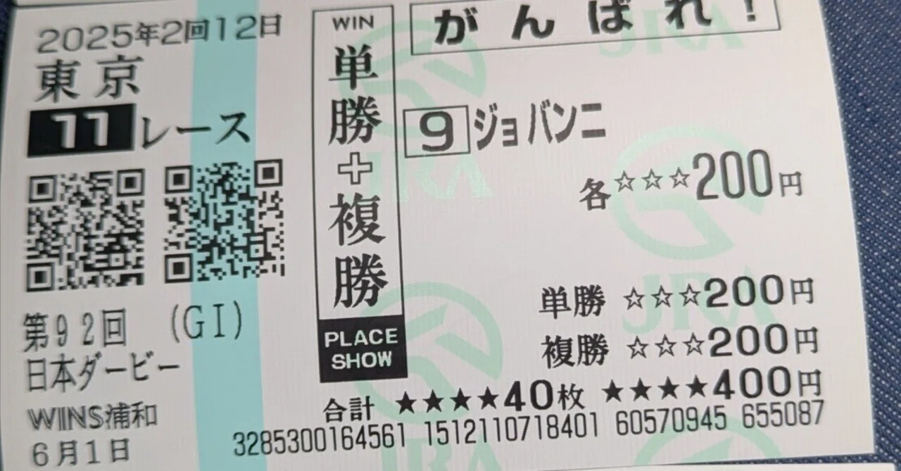 日本ダービーについて＆前売りで買ってきた。｜globalist