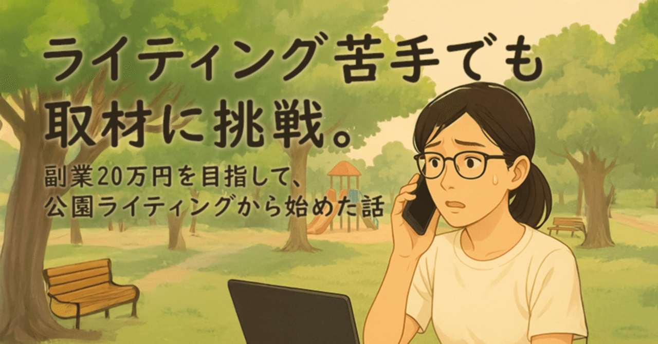 ライティングが嫌いな私が公園取材をしてみた話 – 目指せ副業20万への第一歩 –john