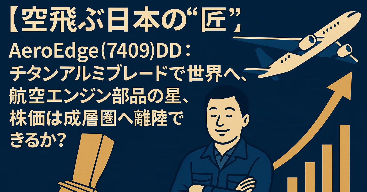 空飛ぶ日本の“匠”】AeroEdge(7409)DD：チタンアルミブレードで世界へ