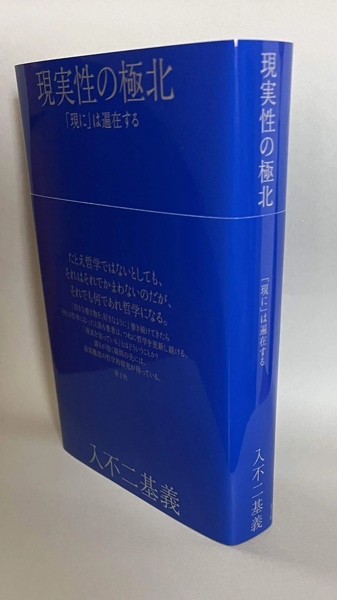 『現実性の極北──「現に」は遍在する』(青土社、2025年6月11日発売)の見本刷り、装幀者は水戸部功さん|入不二基義