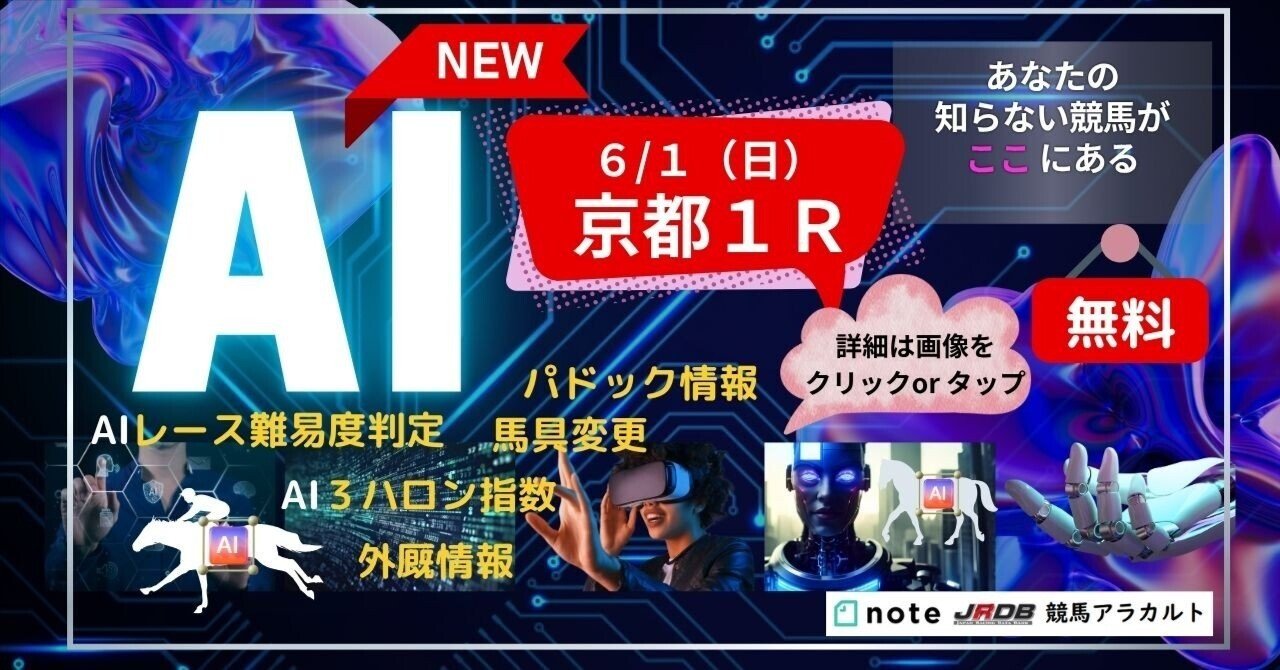 6/1（日）京都1R AI予想｜JRDB 競馬アラカルト