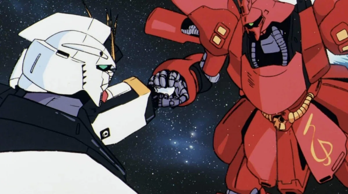 ジークアクス　νガンダムとサザビーの激闘