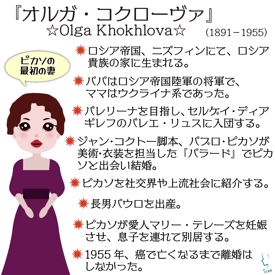 パブロ・ピカソの2人の妻『オルガ・コクローヴァ』『ジャクリーヌ