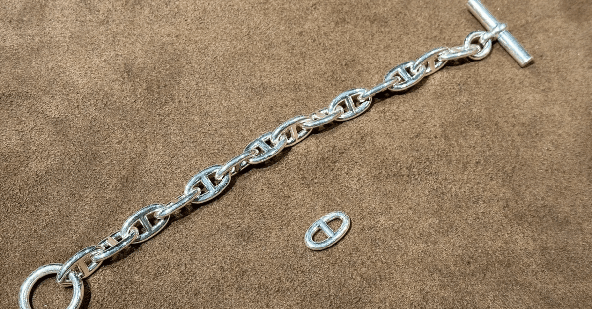 HERMES シルバーゴールド 腕時計 BOX 予備のコマ付き エルメス