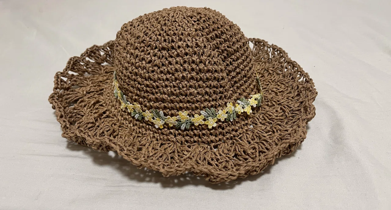 夏に向けて麦わら帽子を編んでみた👒🌻後編｜ひつじ🐑