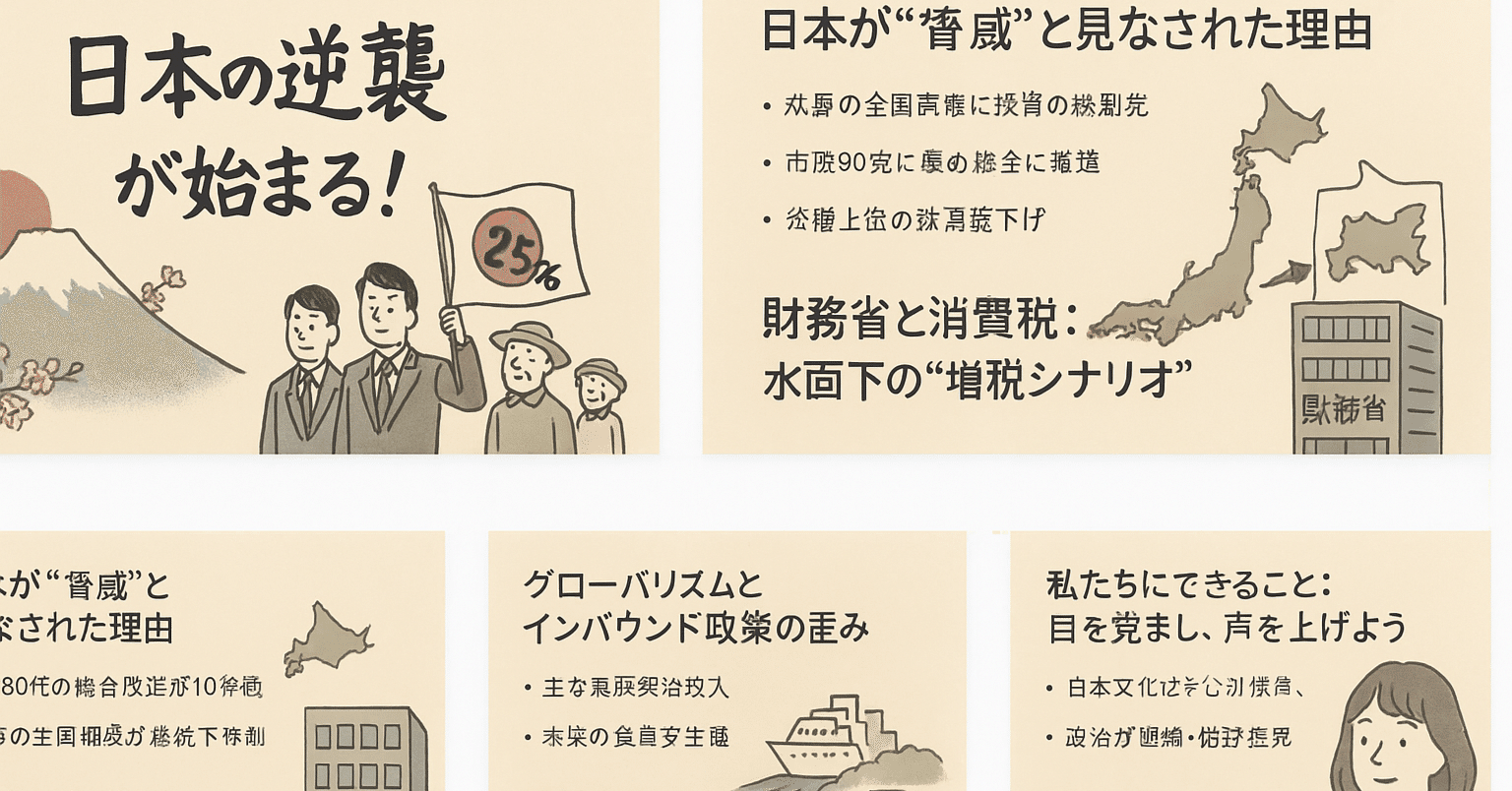 🇯🇵日本の逆襲が始まる？財務省・消費税・グローバル化に切り込む現実【徹底解説】｜社会啓蒙家・社会保険労務士×CFEタガワ・NOTE