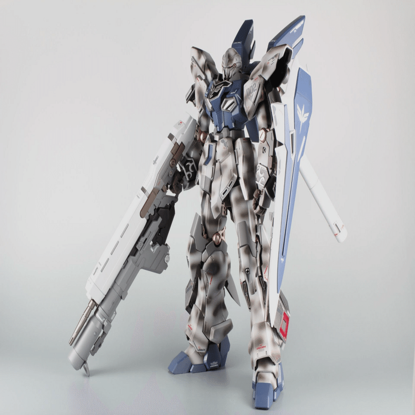 ガンプラ MG シナンジュスタイン ナラティブ版 Ver.Kaを半分塗装で