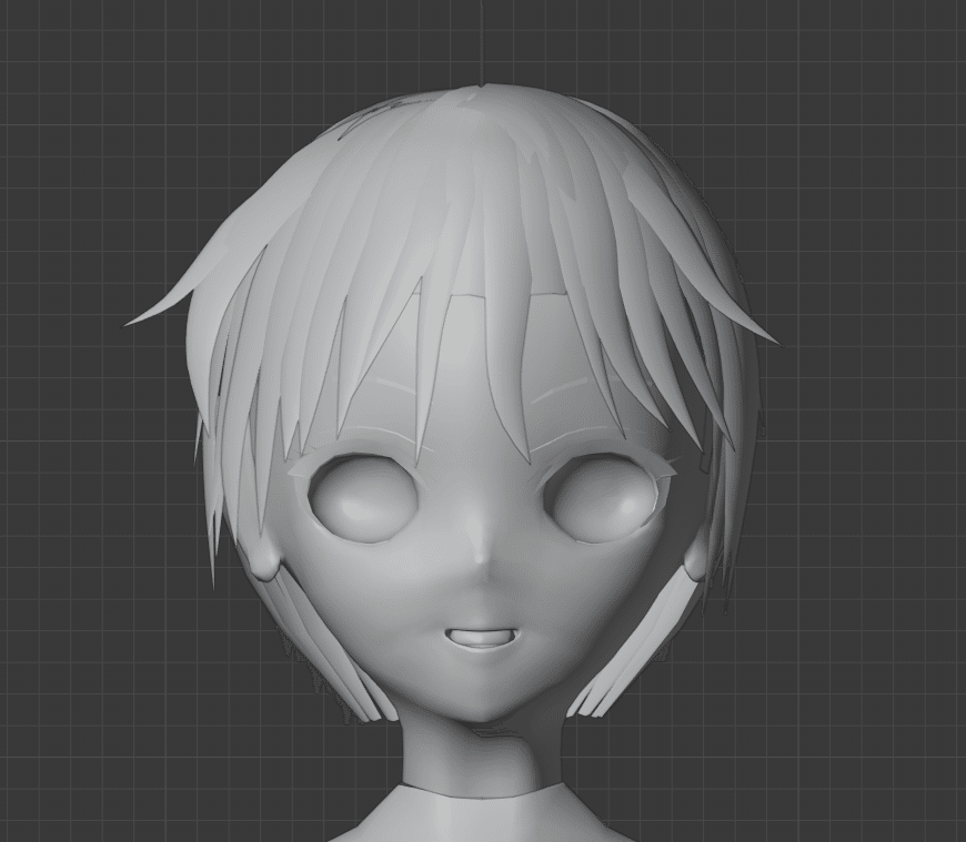 モデリング 髪の毛作成 完成 虎頭アルカ Note