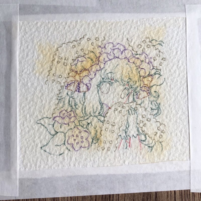 マジョラムちゃん 透明水彩メイキング もくもしえる Note