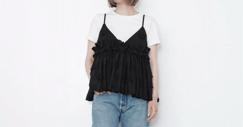 デニム映えトップス【 crinkle crinkle crinkle】3D embroidery