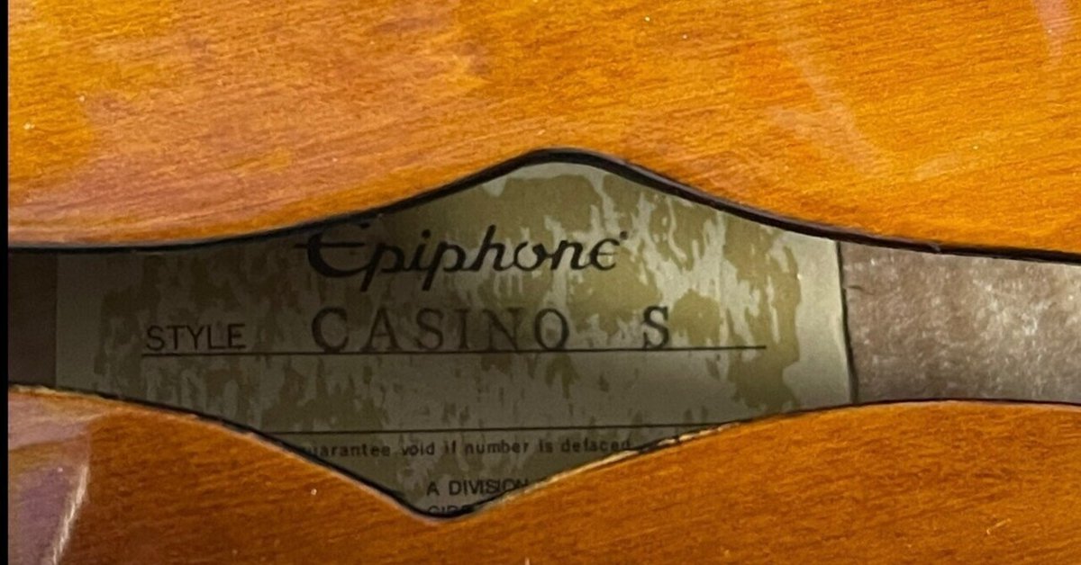 6. Epiphone Casino マツモク製 1980年代 ベージュラベル｜Atrai