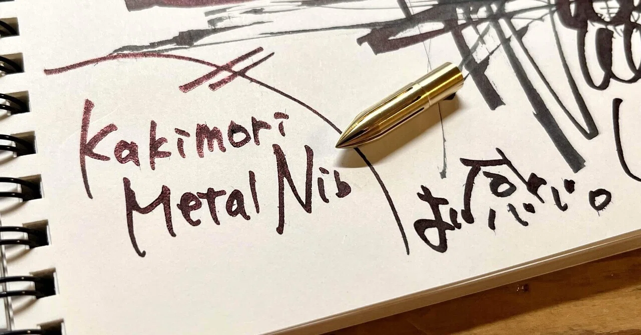 書く、描く、塗る。カキモリのメタルニブでインク遊び｜サルぶん。
