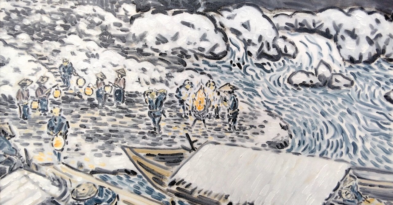 【人気投票 】ハイブランド人気ランキング！ 黎明前の出航準備＿上滝野河岸｜Sal 絵画