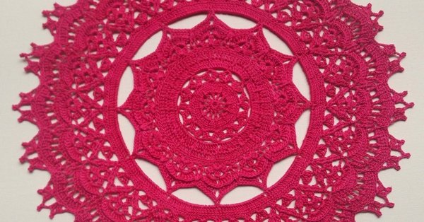 ドイリーの編み図｜笠石あき--かぎ針編み・レース編みの編み図｜note