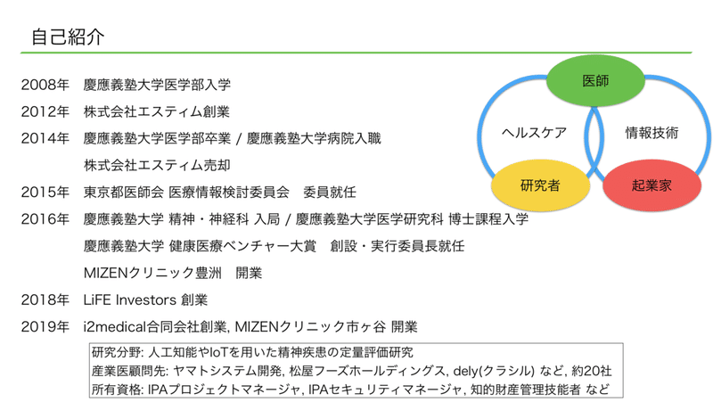 医師が臨床 研究 経営の全てを経験する価値 臨床の視点から Yuuki Tazawa M D Keio Univ Note
