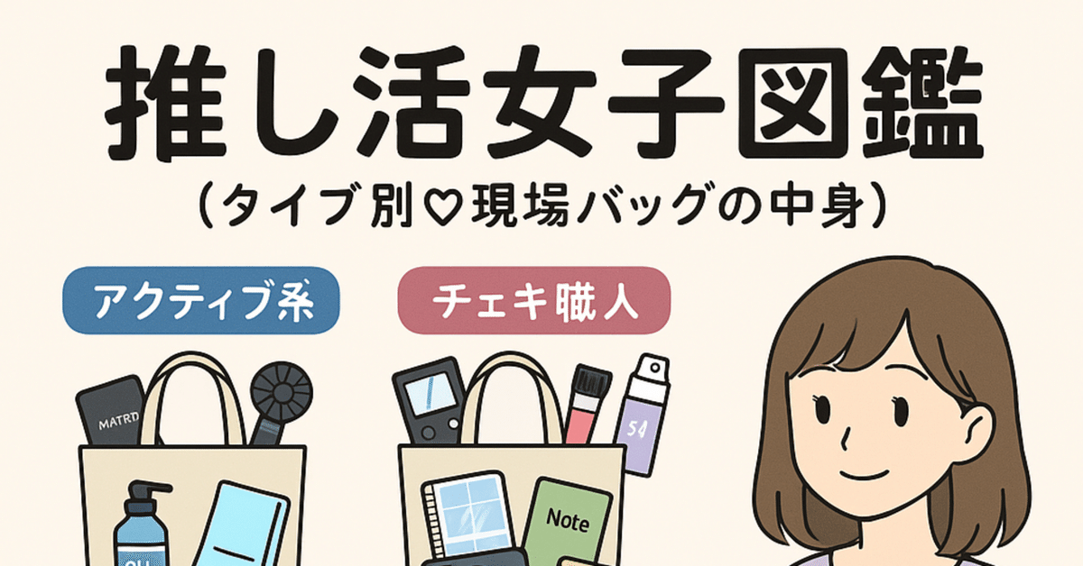 推し活女子図鑑】タイプ別♡現場バッグの中身まるっと公開