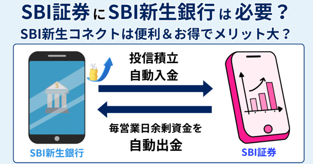 SBI証券×SBI新生銀行｜SBI新生コネクトの使い方とメリット｜金利・自動出金・住信SBIとの違いを解説｜橘 龍馬