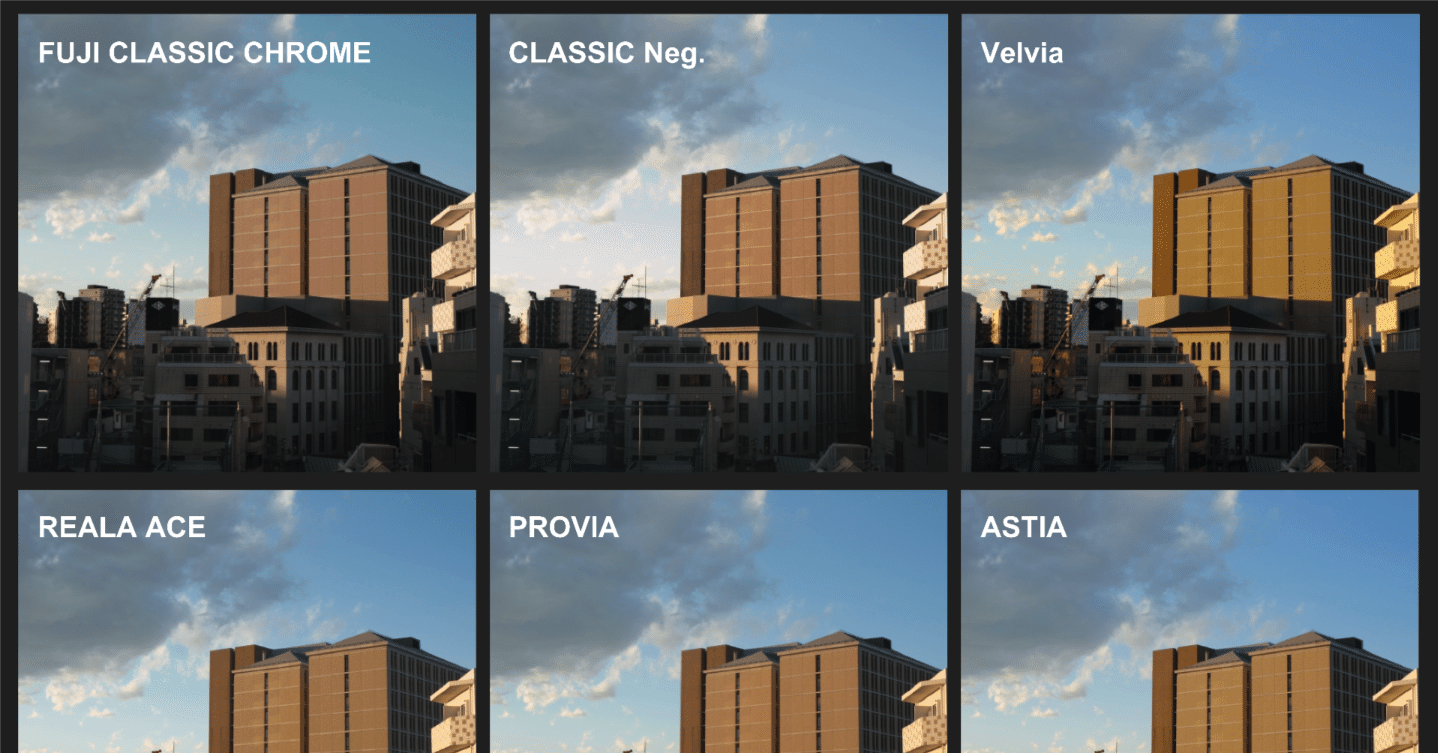 Fujifilmのフィルムシミュレーション比較 -全12種-｜Xsvsc