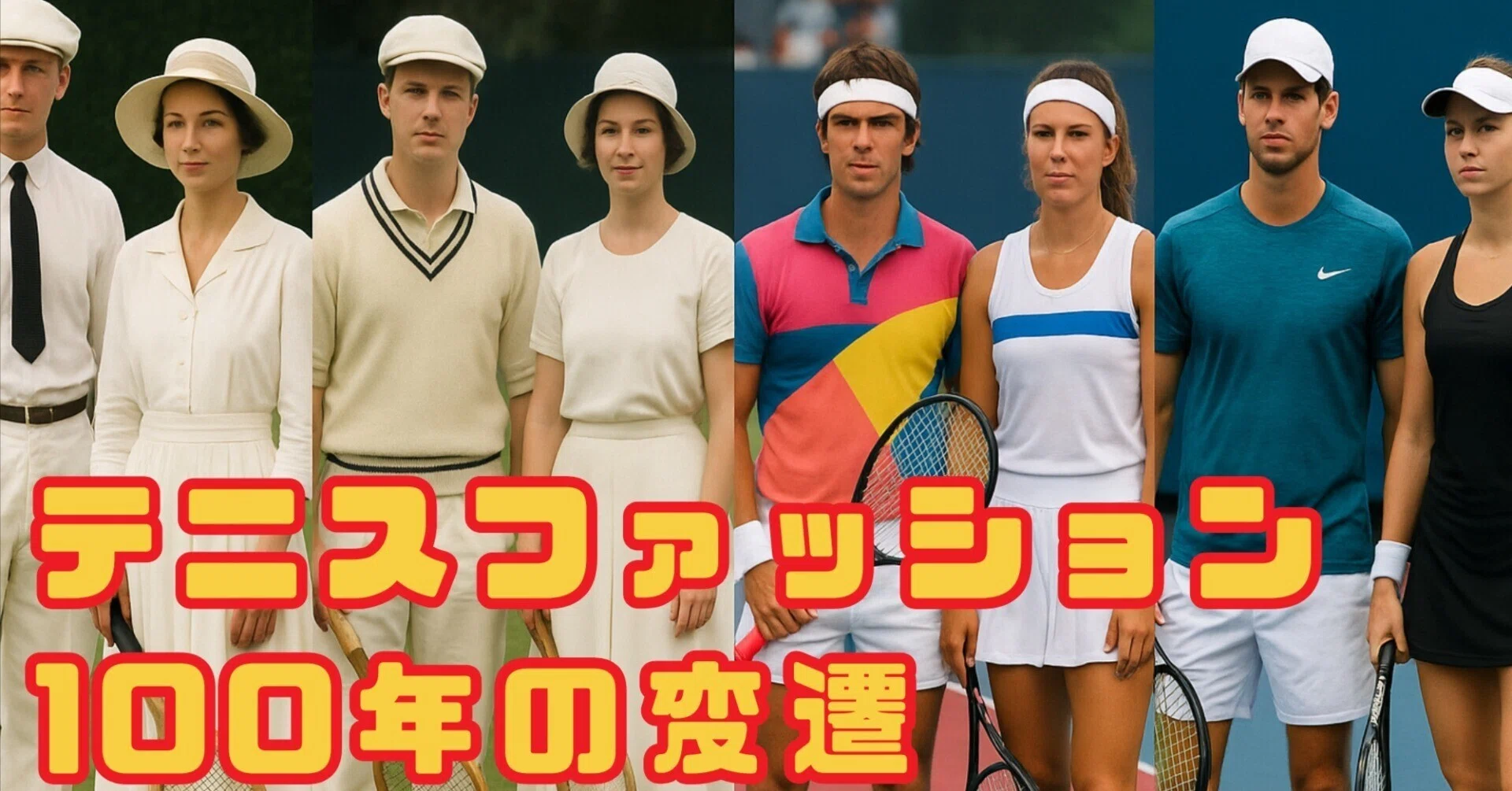 テニス愛好家向け】コートの上のスタイル史──テニスファッション100