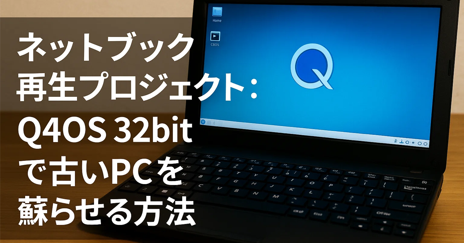 ネットブック再生プロジェクト: Q4OS 32bitで古いPCを蘇らせる方法｜ミケ