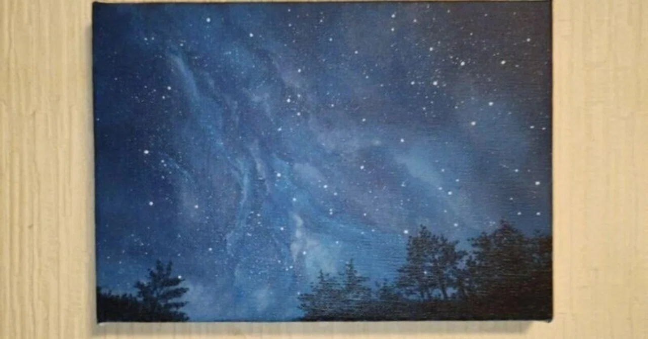 永夜に見上げた空 ― 絵に託した静寂｜洋画家 | 荒木リリカ