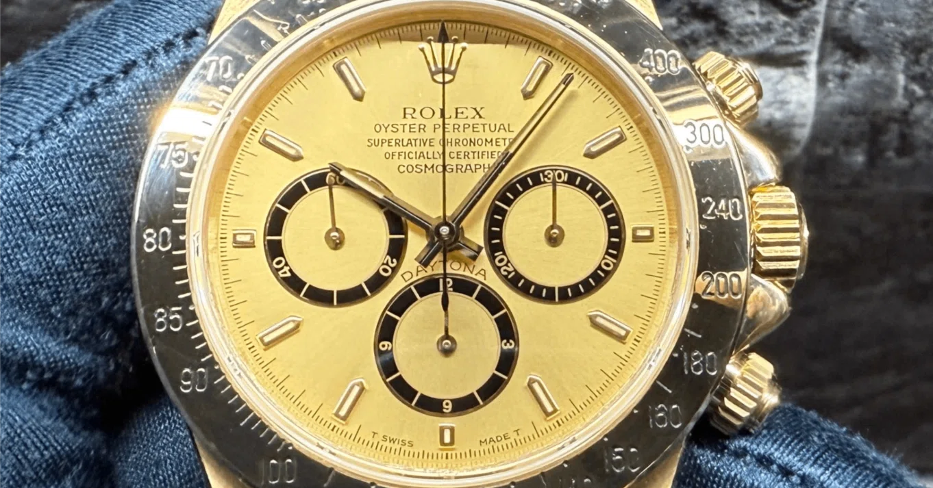逆6 シングルトリチウム 金無垢デイトナ 16528 N1番 シャンパン