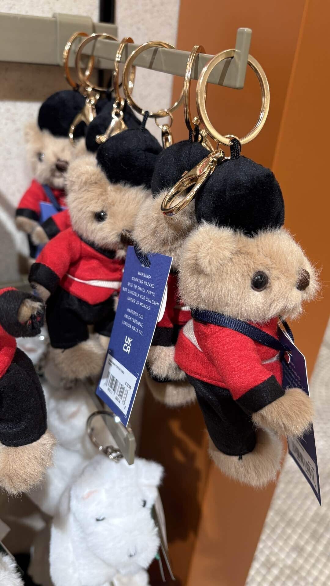 Harrods】関節ぶらぶら テディベア（シルバー） バッグチャーム