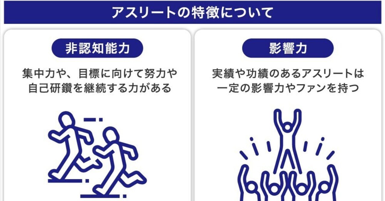 アスリート人材が求められている理由 