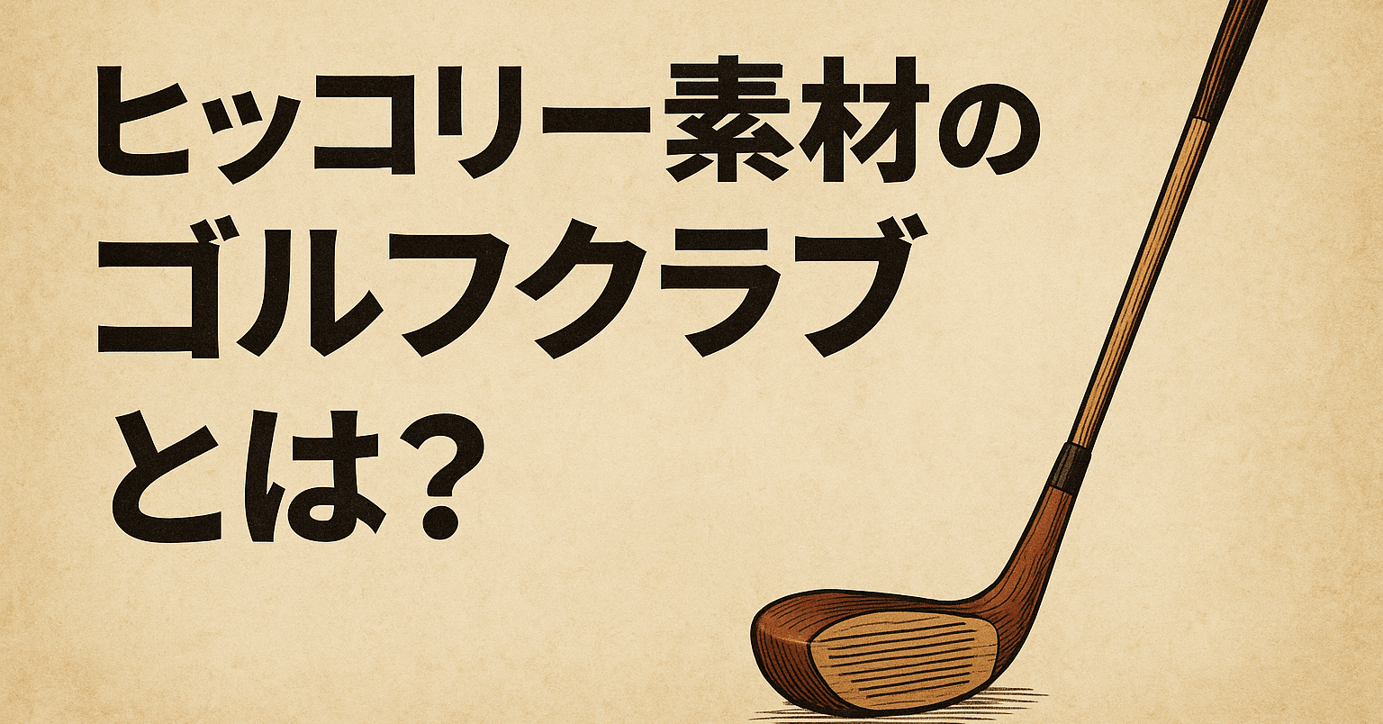 🪵ヒッコリーシャフトの時代──ゴルフクラブの原点を辿る物語｜あらチャン