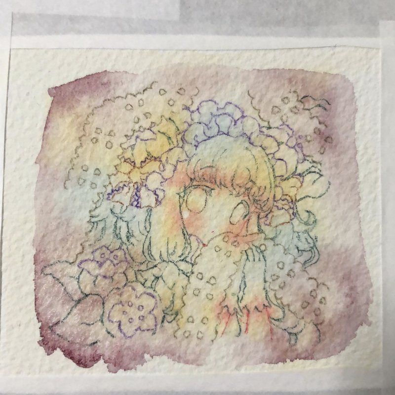 マジョラムちゃん 透明水彩メイキング もくもしえる Note