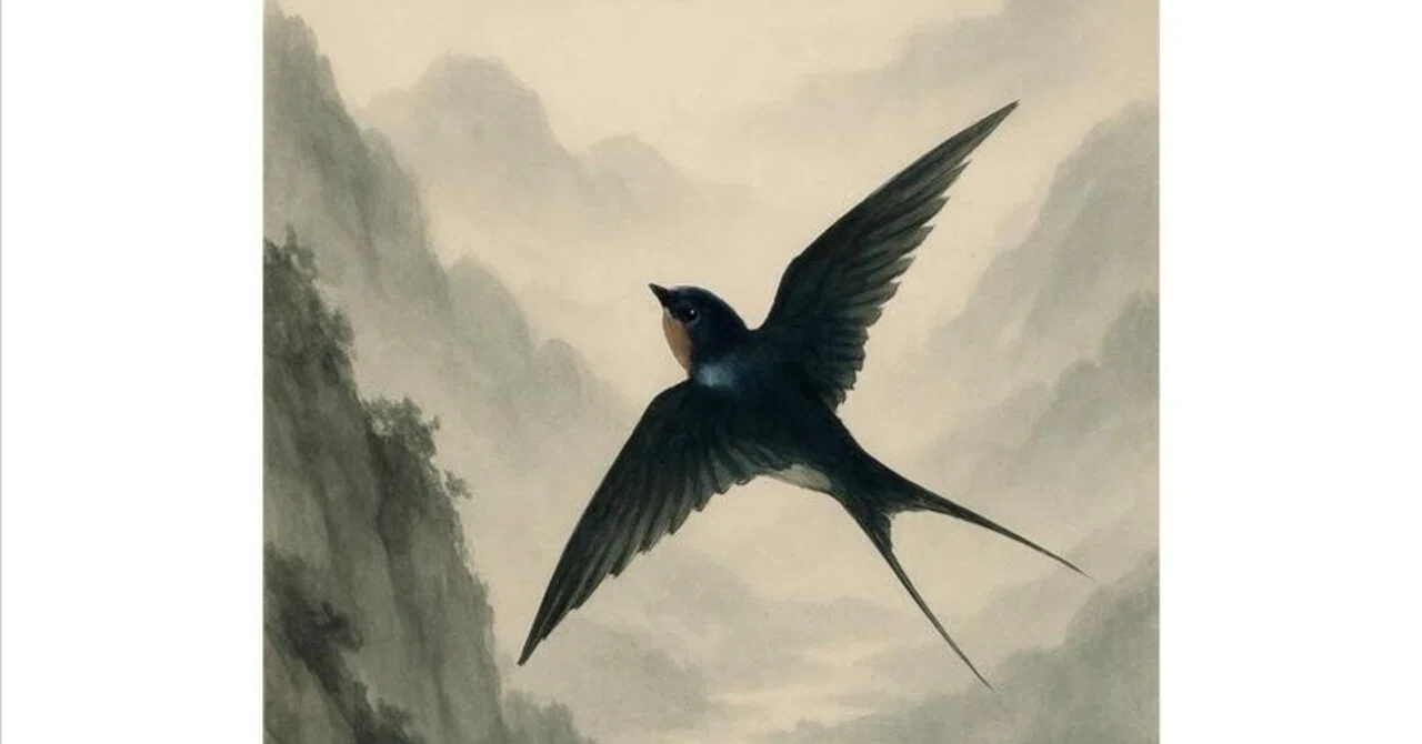 漢詩：空明之鳥（七言古詩）― 鳥のように空を越えて｜星琳