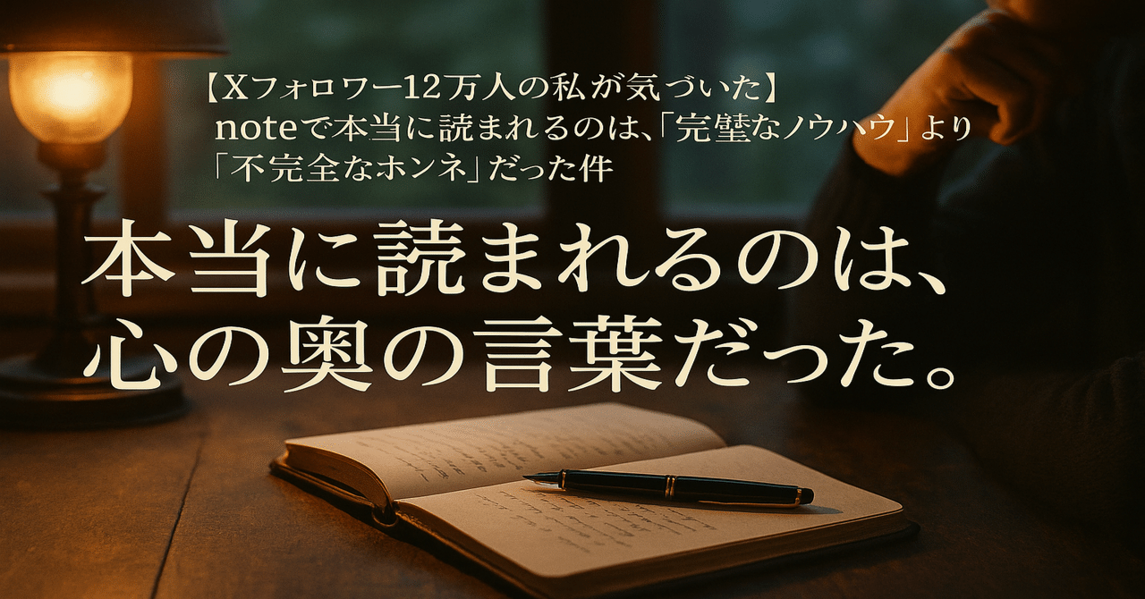 Xフォロワー12万人の私が気づいた】noteで本当に読まれるのは