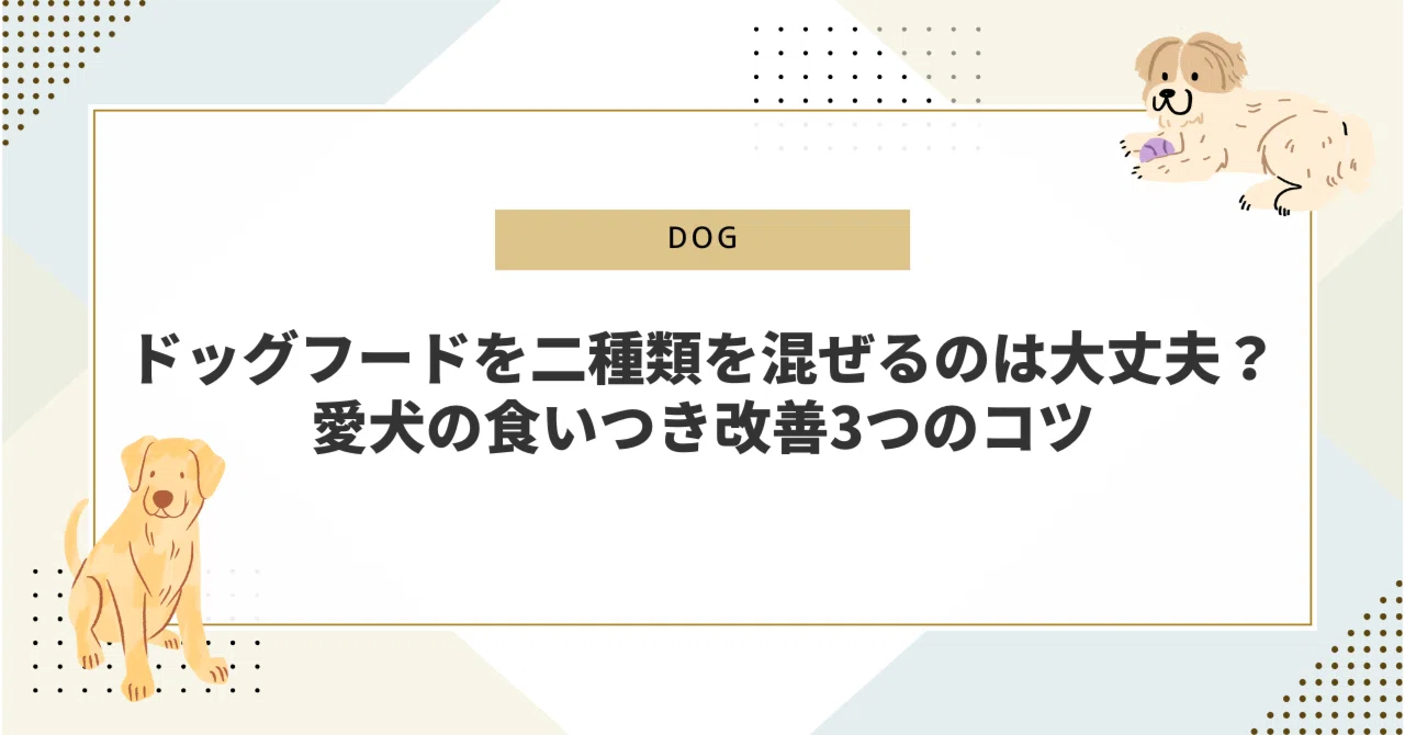 ドッグフードを二種類を混ぜるのは大丈夫？愛犬の食いつき改善3つの