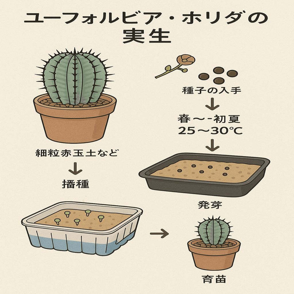 ユーホルビア・ホリダ実生記録｜ほりplants