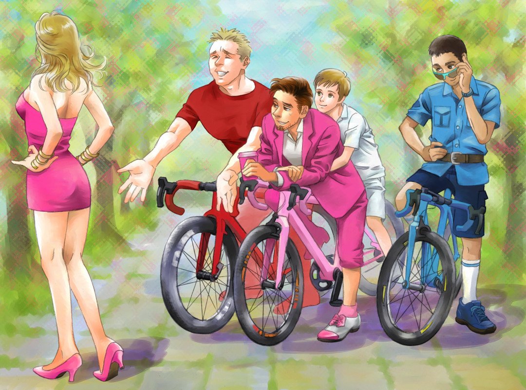 自転車イラスト3枚 ハラキリムシ Note 自転車イラスト3枚 ハラキリムシ Note