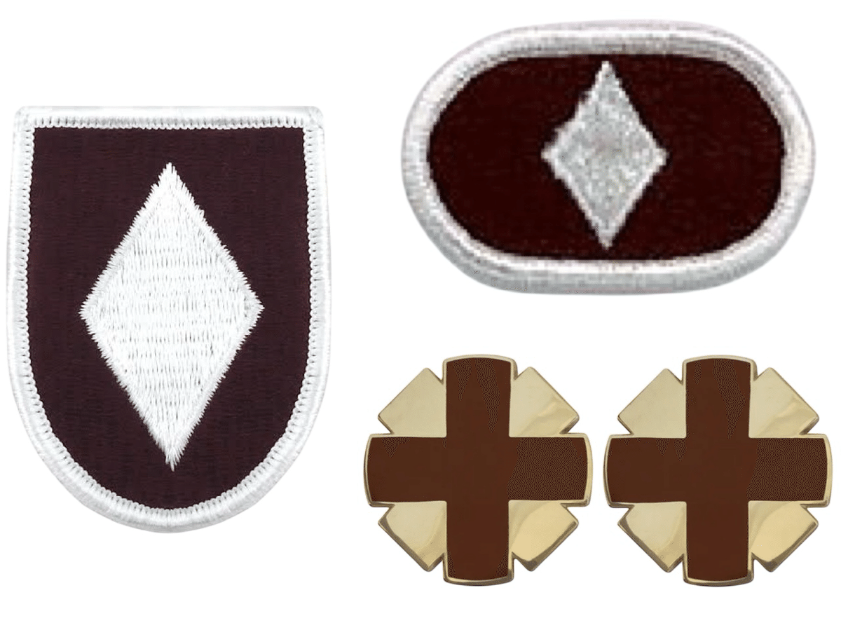 ★１９４０年代＊アメリカ軍＊陸軍＊第４６野戦砲兵大隊ＤＩ/クレストバッジ（実物） ☆1940年代＊アメリカ軍＊陸軍＊第46野戦砲兵大隊DI