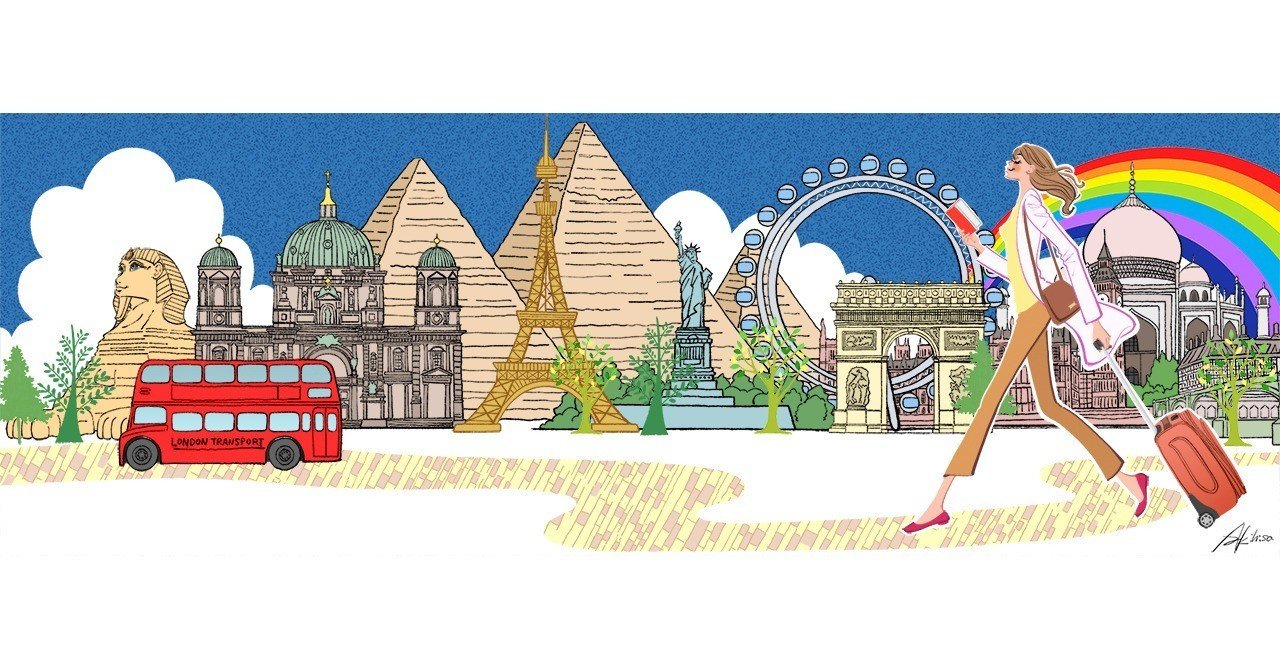 ヘッダー用のイラスト 世界旅行 Akihisasawada Note